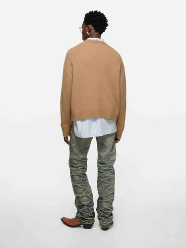 Acne Studios Hombre Barcelona Jersey Cuello Pico color Camel sku 542-002627 01 - Foto 4