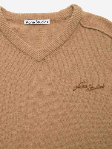 Acne Studios Hombre Barcelona Jersey Cuello Pico color Camel sku 542-002627 01 - Foto 5