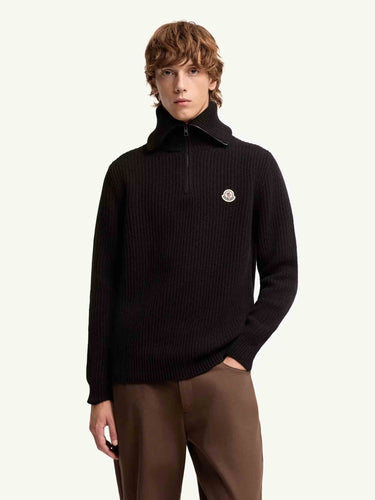Moncler Hombre Barcelona Jersey Cuello Alto Lana color Negro sku 542-002628 01 - Foto 2