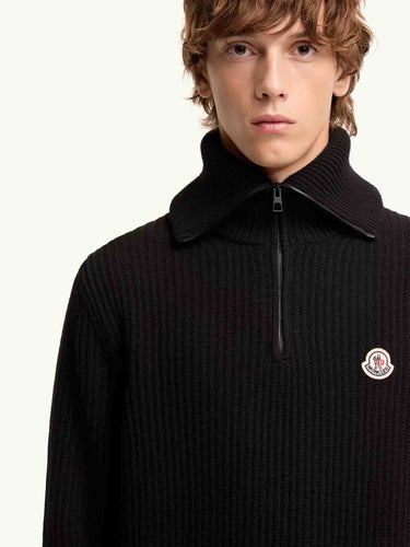 Moncler Hombre Barcelona Jersey Cuello Alto Lana color Negro sku 542-002628 01 - Foto 5