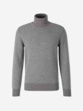 Gran Sasso Hombre Barcelona Jersey Cashmere Cuello Alto color Gris sku 542-002631 01 - Foto 1