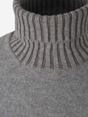 Gran Sasso Hombre Barcelona Jersey Cashmere Cuello Alto color Gris sku 542-002631 01 - Foto 3