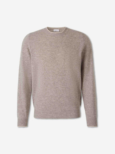 Santa Eulalia Hombre Barcelona Jersey Cuello Redondo Cashmere color Camel sku 542-002641 02 - Foto 1