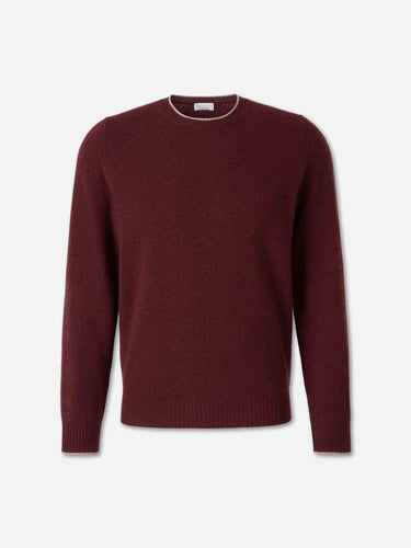 Santa Eulalia Hombre Barcelona Jersey Cuello Redondo Cashmere color Burdeos sku 542-002641 03 - Foto 1