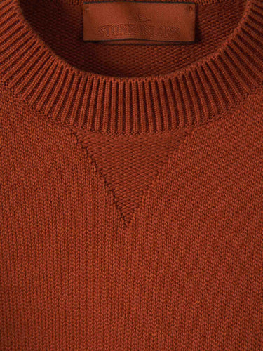 Stone Island Hombre Barcelona Jersey Cuello Redondo color Naranja Oscuro sku 542-002646 01 - Foto 3