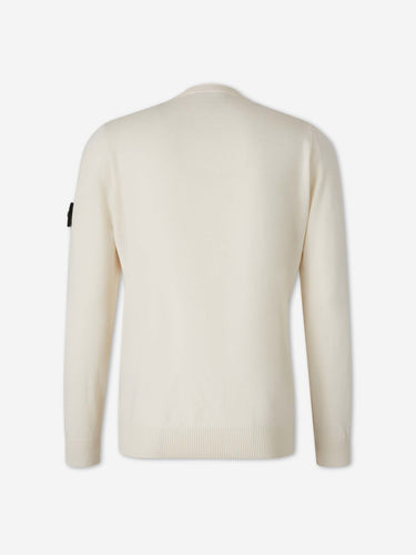 Stone Island Hombre Barcelona Jersey Fino Lana color Marfil sku 542-002647 02 - Foto 2