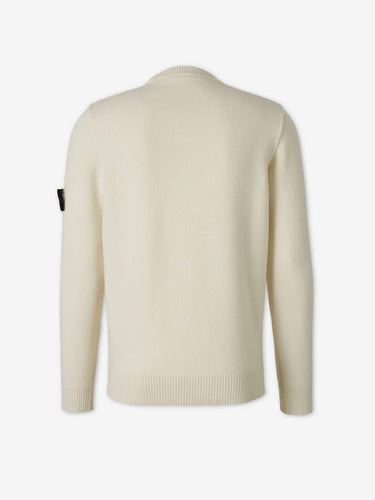 Stone Island Hombre Barcelona Jersey Cuello Redondo color Marfil sku 542-002649 02 - Foto 2