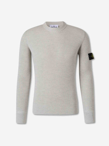 Stone Island Hombre Barcelona Jersey Canalé Lana color Gris Claro sku 542-002650 02 - Foto 1