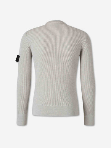 Stone Island Hombre Barcelona Jersey Canalé Lana color Gris Claro sku 542-002650 02 - Foto 2