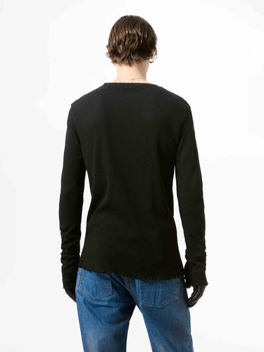 Our Legacy Hombre Barcelona Camiseta Punto Manga Larga color Negro sku 542-002652 01 - Foto 3
