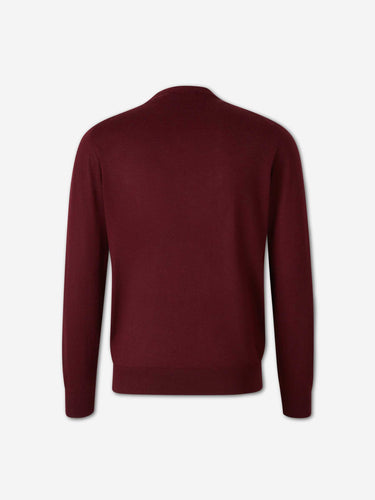 Santa Eulalia Hombre Barcelona Jersey Fino Cuello Pico color Burdeos sku 542-002669 01 - Foto 2