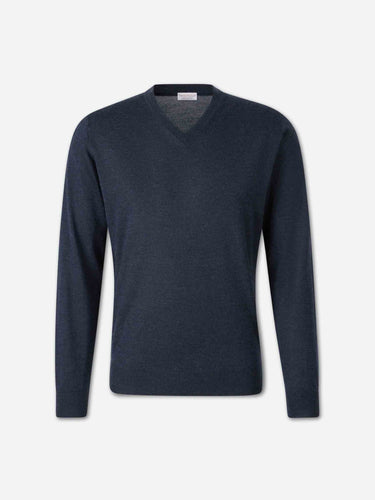 Santa Eulalia Hombre Barcelona Jersey Fino Cuello Pico color Azul Índigo sku 542-002669 05 - Foto 1