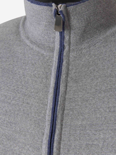 Santa Eulalia Hombre Barcelona Cárdigan Punto Lana color Gris Claro sku 543-000737 04 - Foto 3