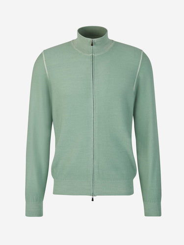Santa Eulalia Hombre Barcelona Cárdigan Punto Seda color Verde sku 543-001005 04 - Foto 1