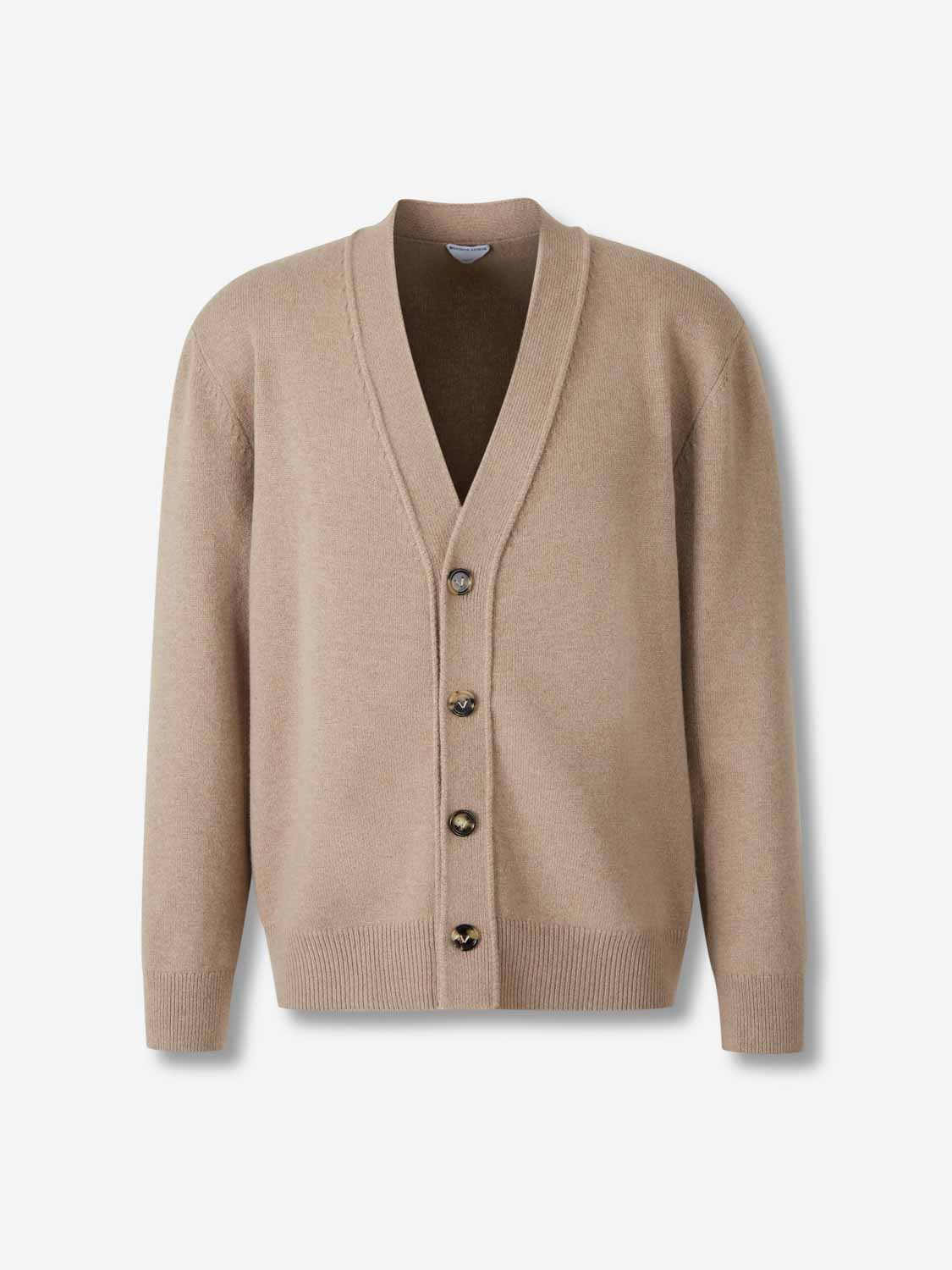Bottega Veneta Hombre Barcelona Cárdigan Punto Cashmere color Beige sku 543-001021 01 - Foto 1