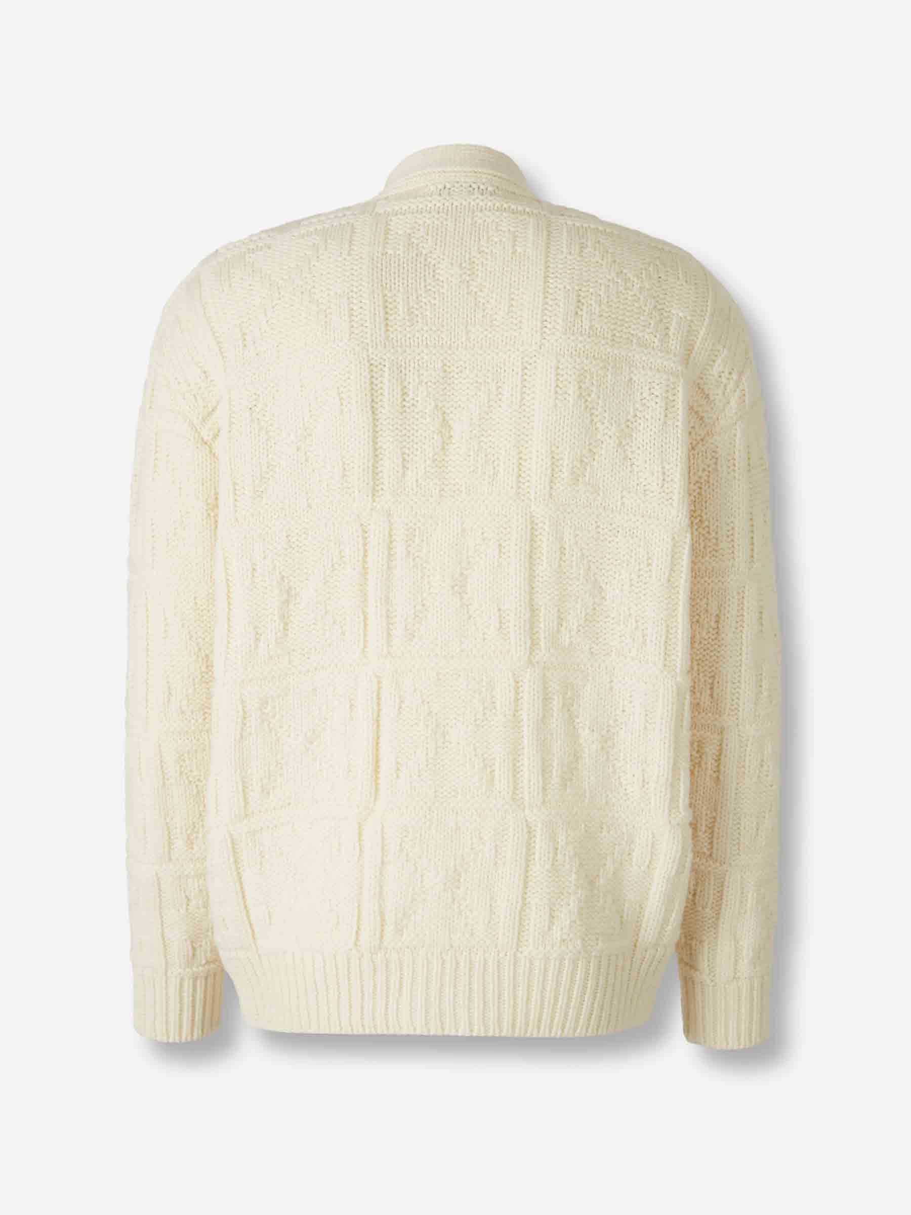 Off-White Hombre Barcelona Cárdigan Punto color Crema sku 543-001022 01 - Foto 2