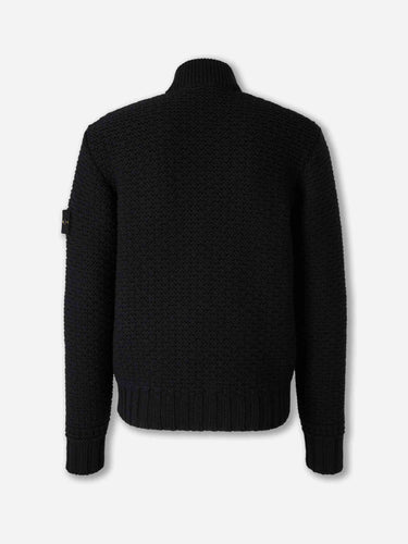 Stone Island Hombre Barcelona Cárdigan Punto Bomber color Negro sku 543-001024 01 - Foto 2
