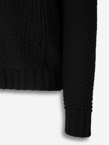 Stone Island Hombre Barcelona Cárdigan Punto Bomber color Negro sku 543-001024 01 - Foto 4