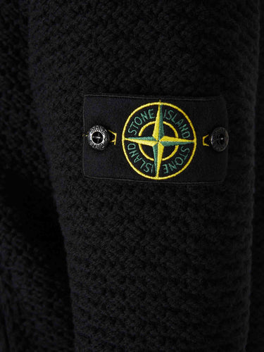 Stone Island Hombre Barcelona Cárdigan Punto Bomber color Negro sku 543-001024 01 - Foto 5