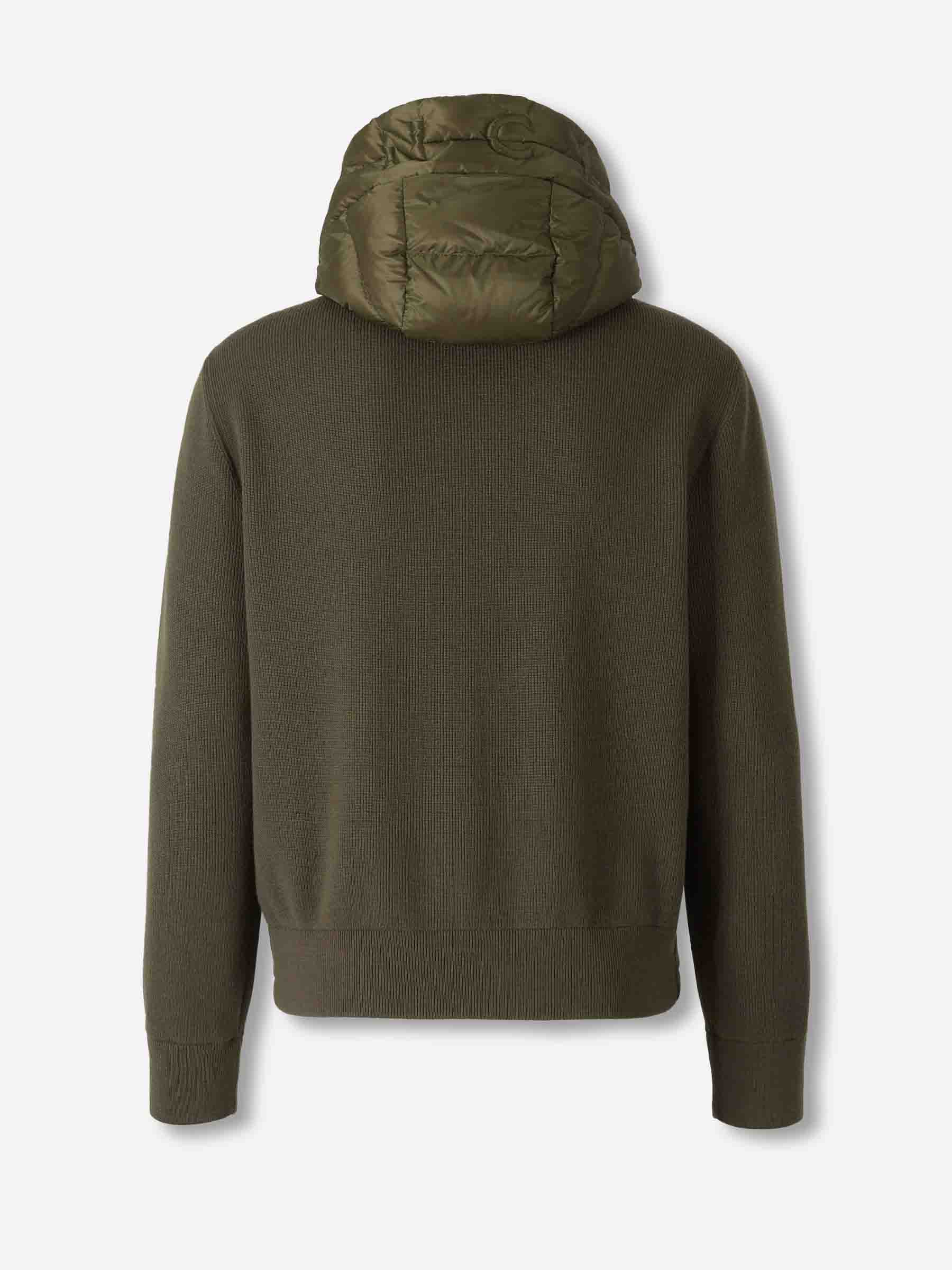 Moncler Hombre Barcelona Cárdigan Acolchado Tricot color Verde Militar sku 543-001031 01 - Foto 2