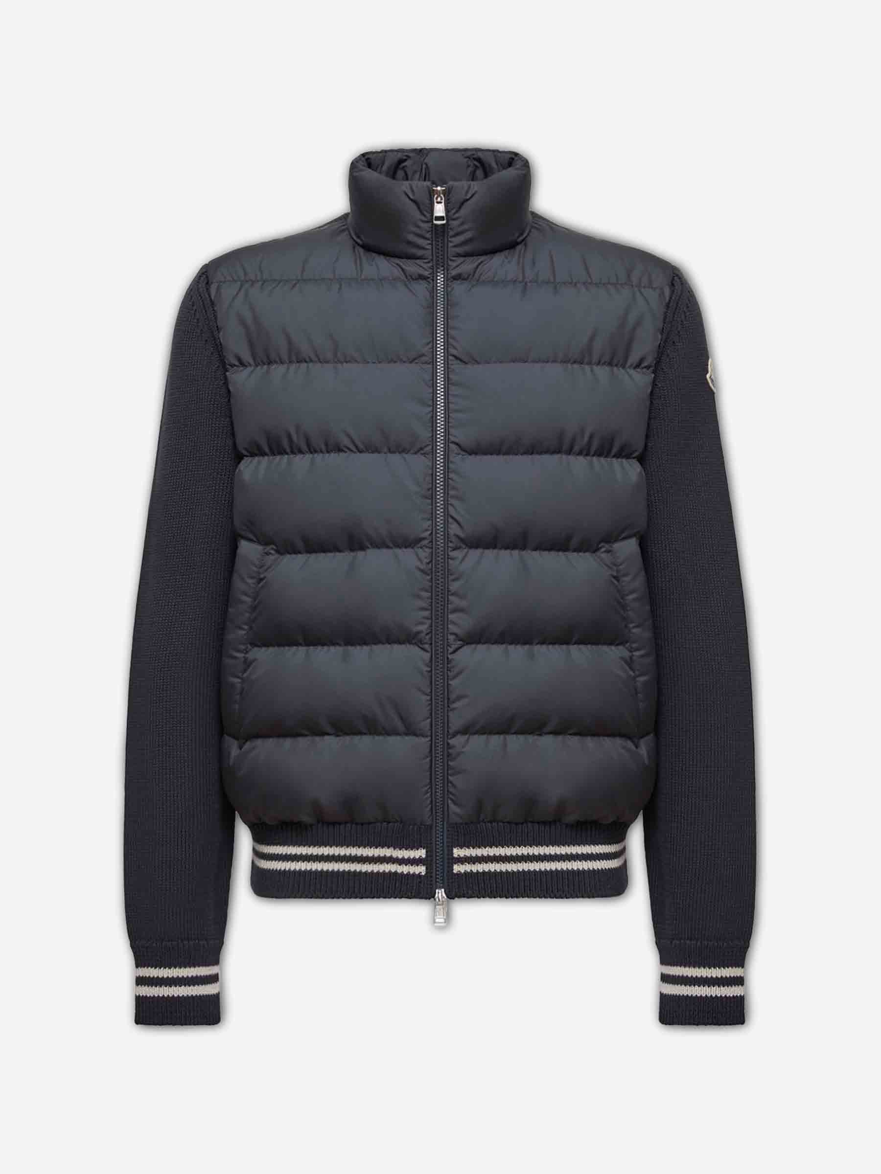Moncler Hombre Barcelona Cárdigan Cuello Alto color Azul Noche sku 543-001034 01 - Foto 1
