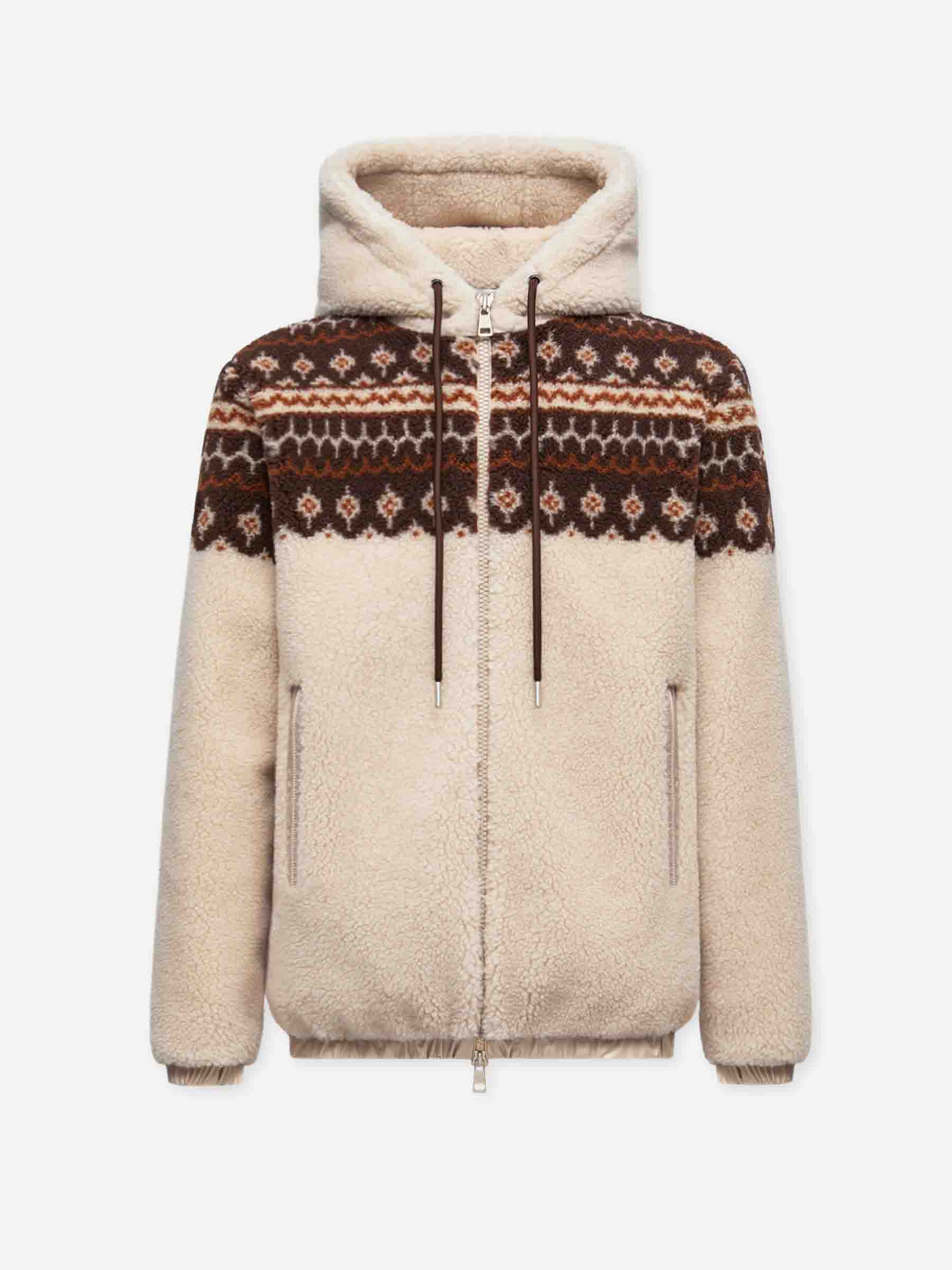 Moncler Hombre Barcelona Sudadera Capucha Cremallera color Crema sku 543-001038 01 - Foto 1