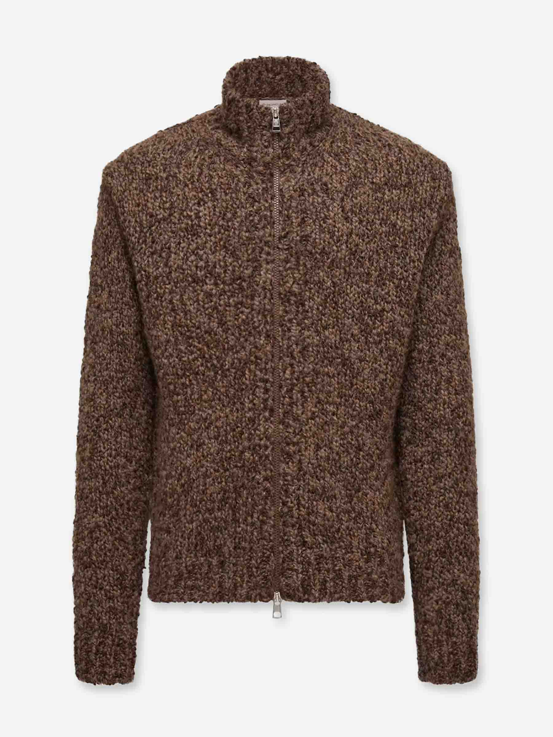 Moncler Hombre Barcelona Cárdigan Punto Cremallera color Marrón sku 543-001043 01 - Foto 1