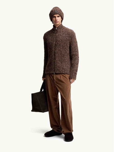 Moncler Hombre Barcelona Cárdigan Punto Cremallera color Marrón sku 543-001043 01 - Foto 2