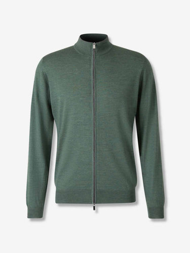 Santa Eulalia Hombre Barcelona Cárdigan Lana Cremallera color Verde Oscuro sku 543-001046 04 - Foto 1
