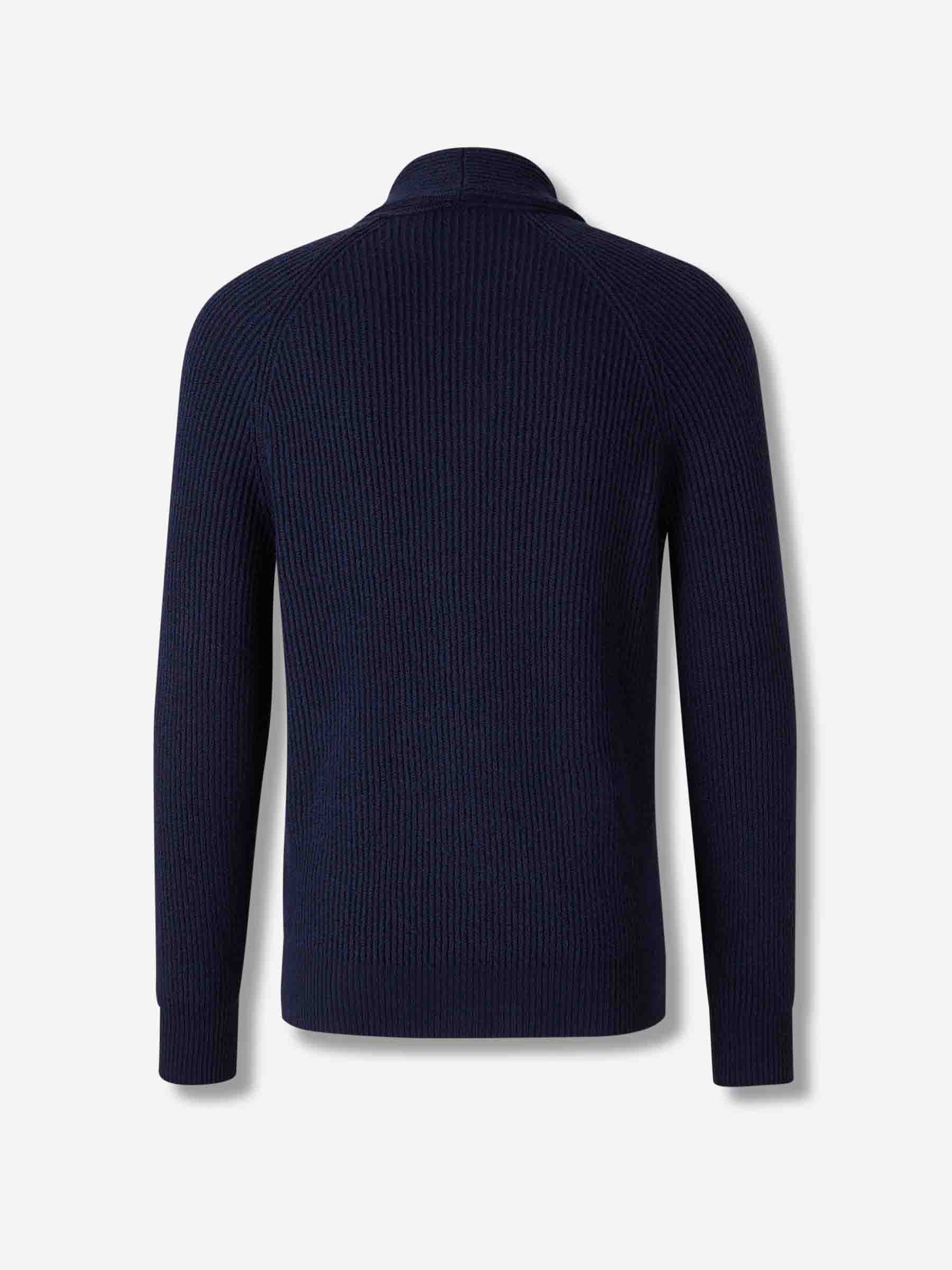 Brunello Cucinelli Hombre Barcelona Cárdigan Punto Algodón color Azul Marino sku 543-001051 01 - Foto 2
