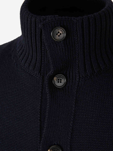 Zanone Hombre Barcelona Cárdigan Punto Lana color Azul Marino sku 543-001063 01 - Foto 3