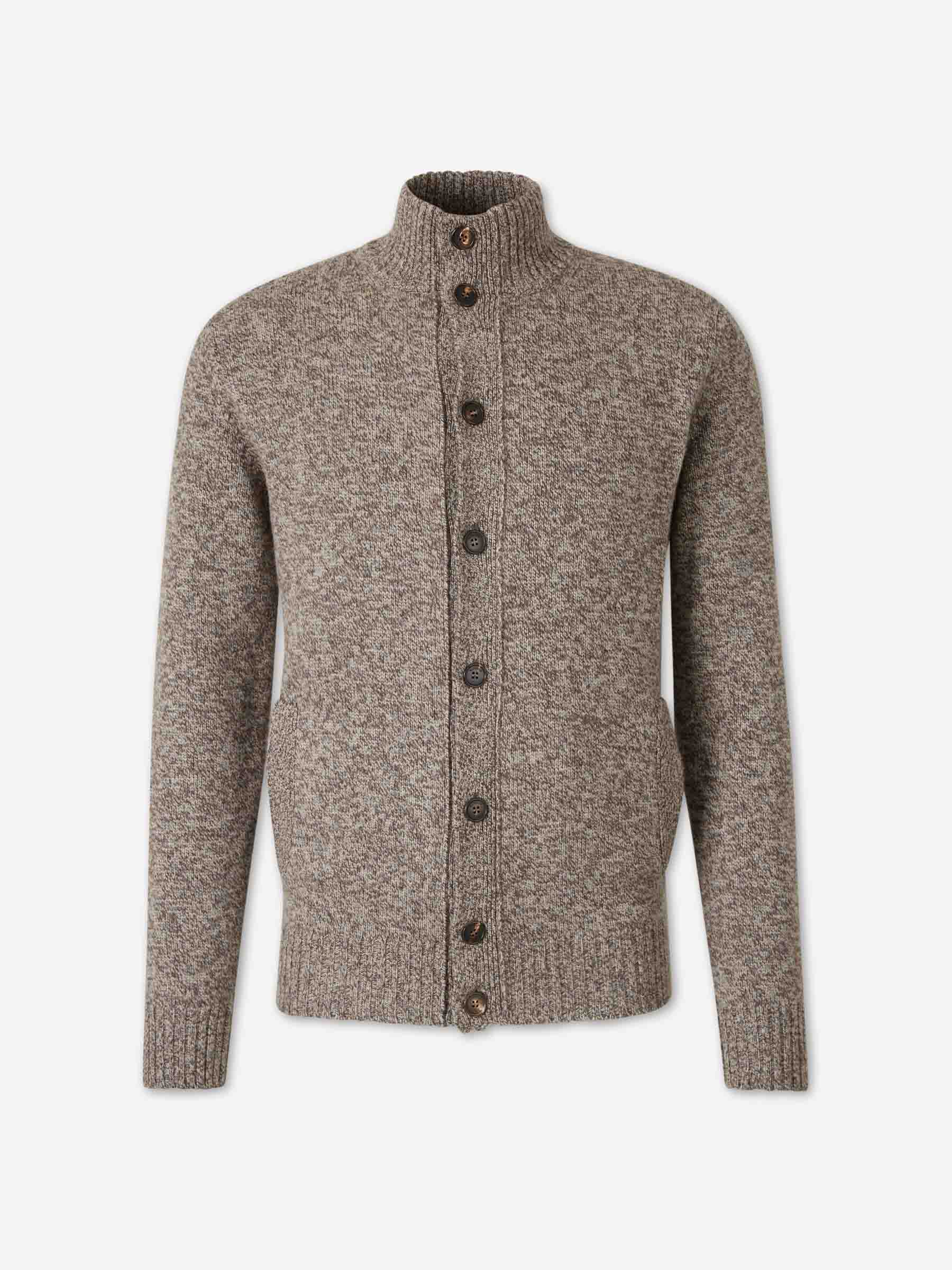Zanone Hombre Barcelona Cárdigan Punto Lana color Gris Piedra sku 543-001064 01 - Foto 1