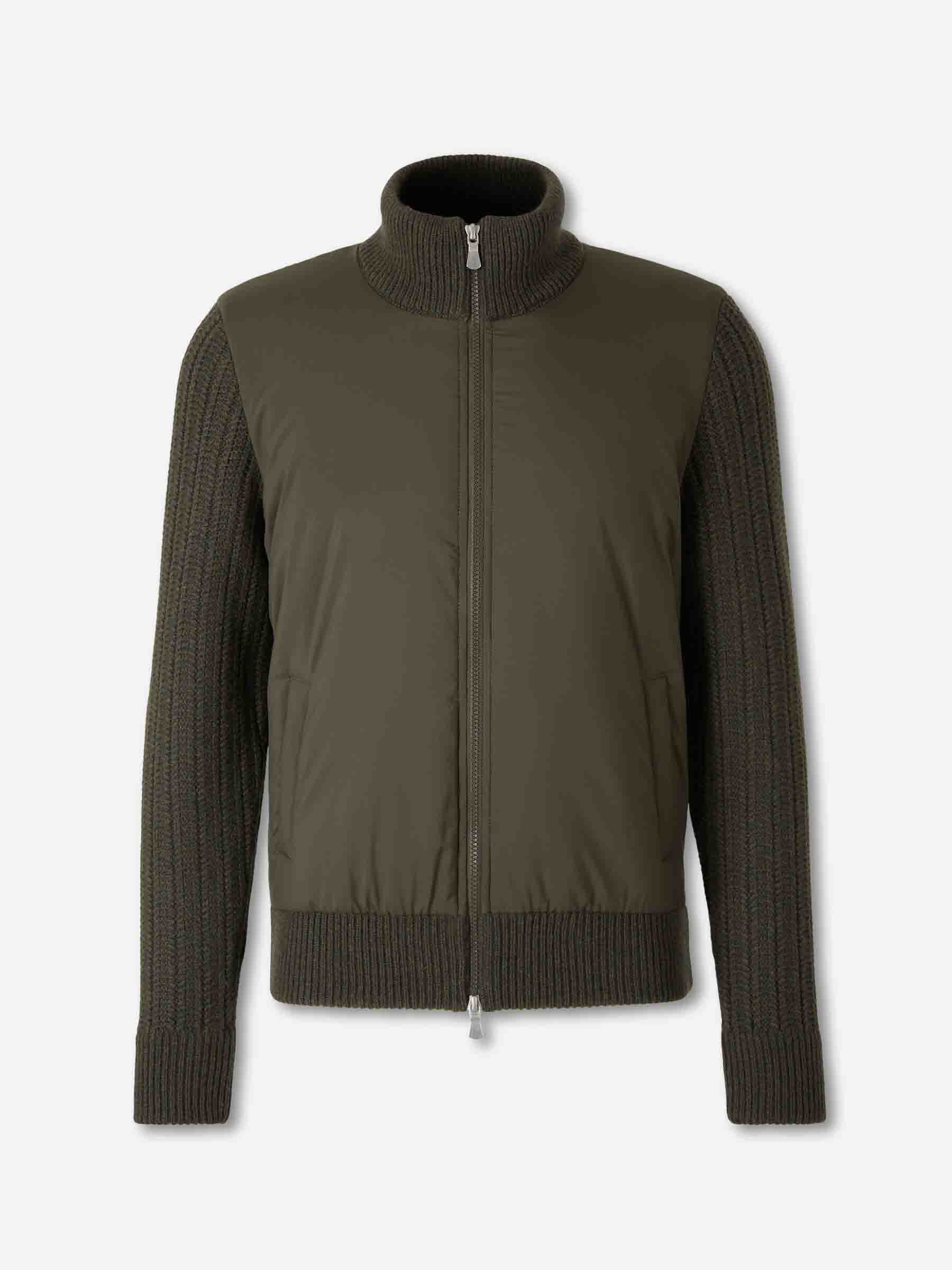 Gran Sasso Hombre Barcelona Cárdigan Acolchado Lana color Verde Oscuro sku 543-001069 02 - Foto 1