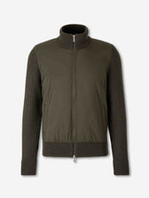 Gran Sasso Hombre Barcelona Cárdigan Acolchado Lana color Verde Oscuro sku 543-001069 02 - Foto 1