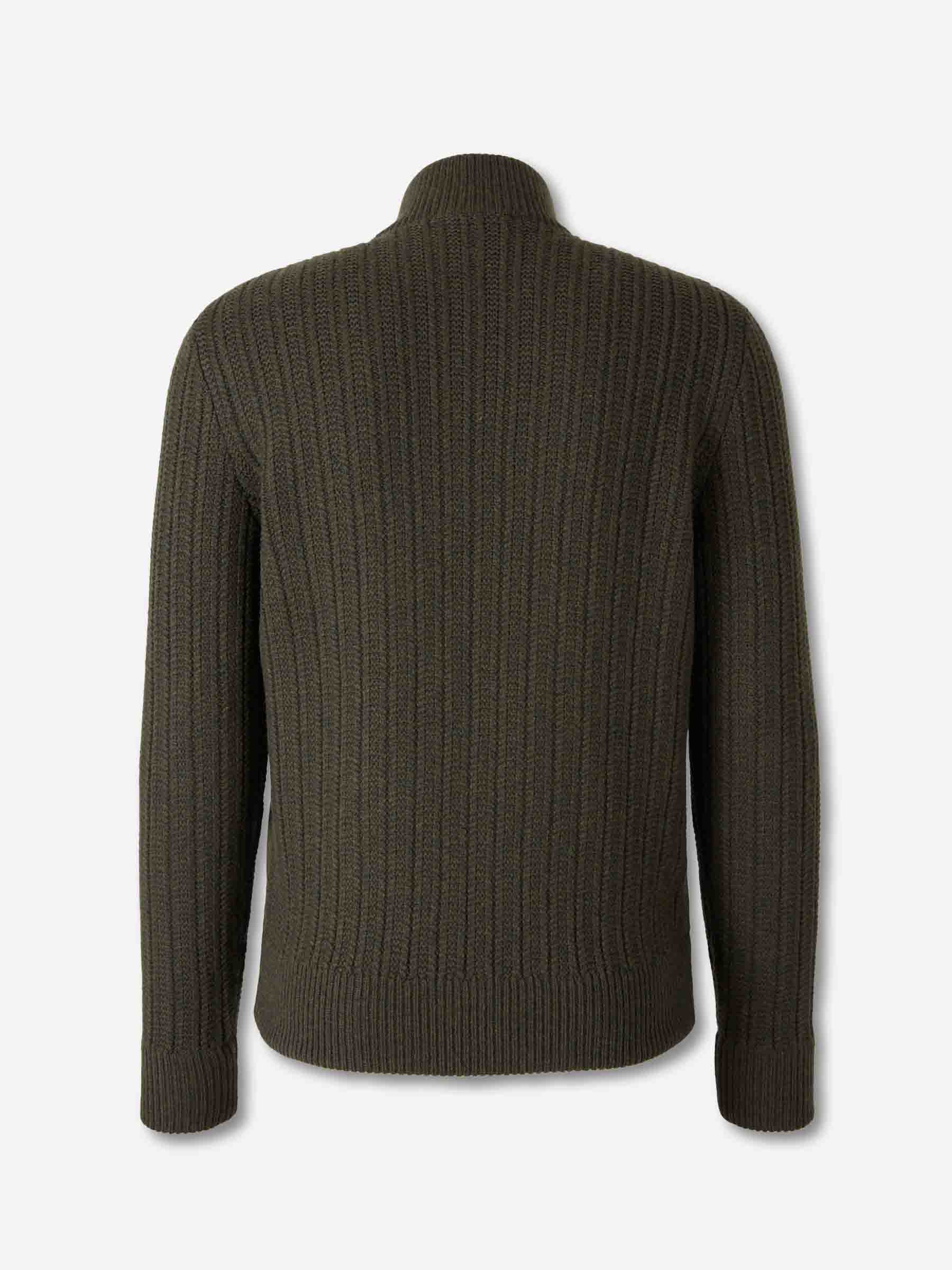Gran Sasso Hombre Barcelona Cárdigan Acolchado Lana color Verde Oscuro sku 543-001069 02 - Foto 2