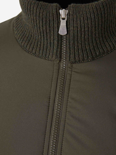 Gran Sasso Hombre Barcelona Cárdigan Acolchado Lana color Verde Oscuro sku 543-001069 02 - Foto 3