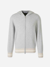 Gran Sasso Hombre Barcelona Cárdigan Punto Capucha color Gris Claro sku 543-001070 01 - Foto 1