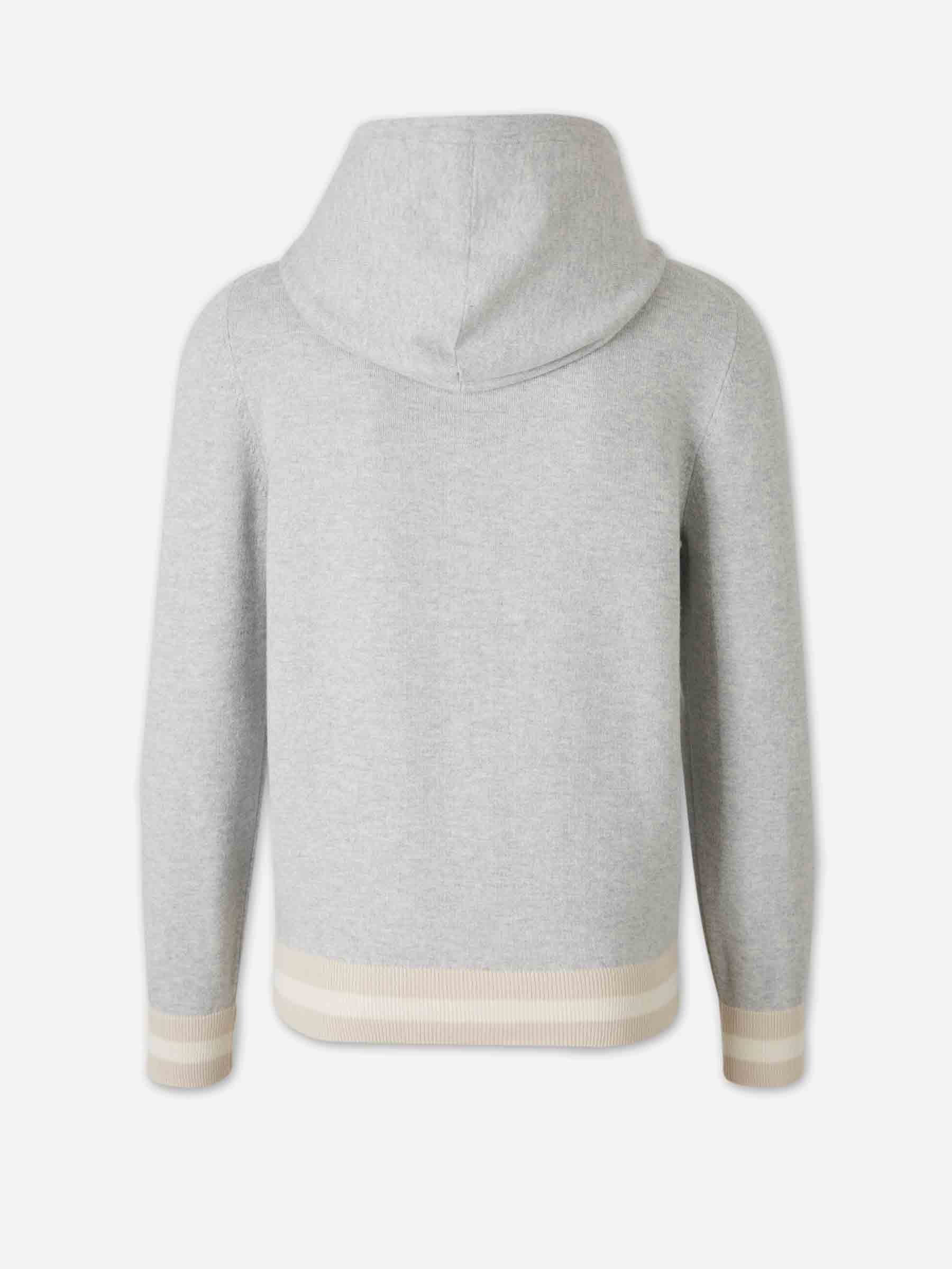 Gran Sasso Hombre Barcelona Cárdigan Punto Capucha color Gris Claro sku 543-001070 01 - Foto 2