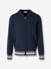 Gran Sasso Hombre Barcelona Cárdigan Punto Capucha color Azul Marino sku 543-001070 02 - Foto 1