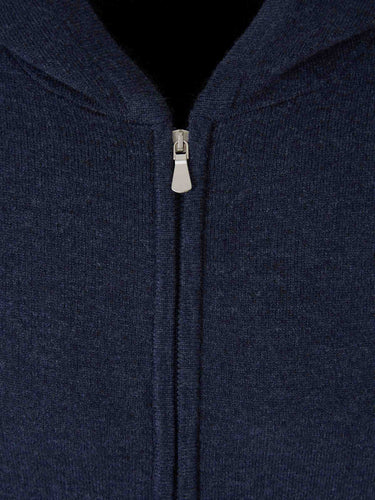 Gran Sasso Hombre Barcelona Cárdigan Punto Capucha color Azul Marino sku 543-001070 02 - Foto 3
