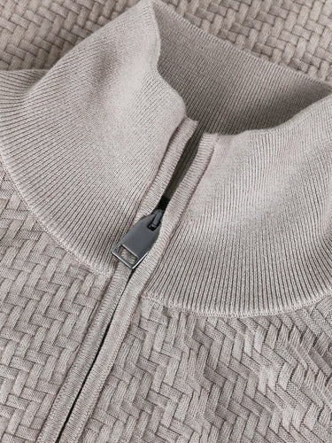 Brioni Hombre Barcelona Cárdigan Punto Cremallera color Beige sku 543-001074 01 - Foto 3