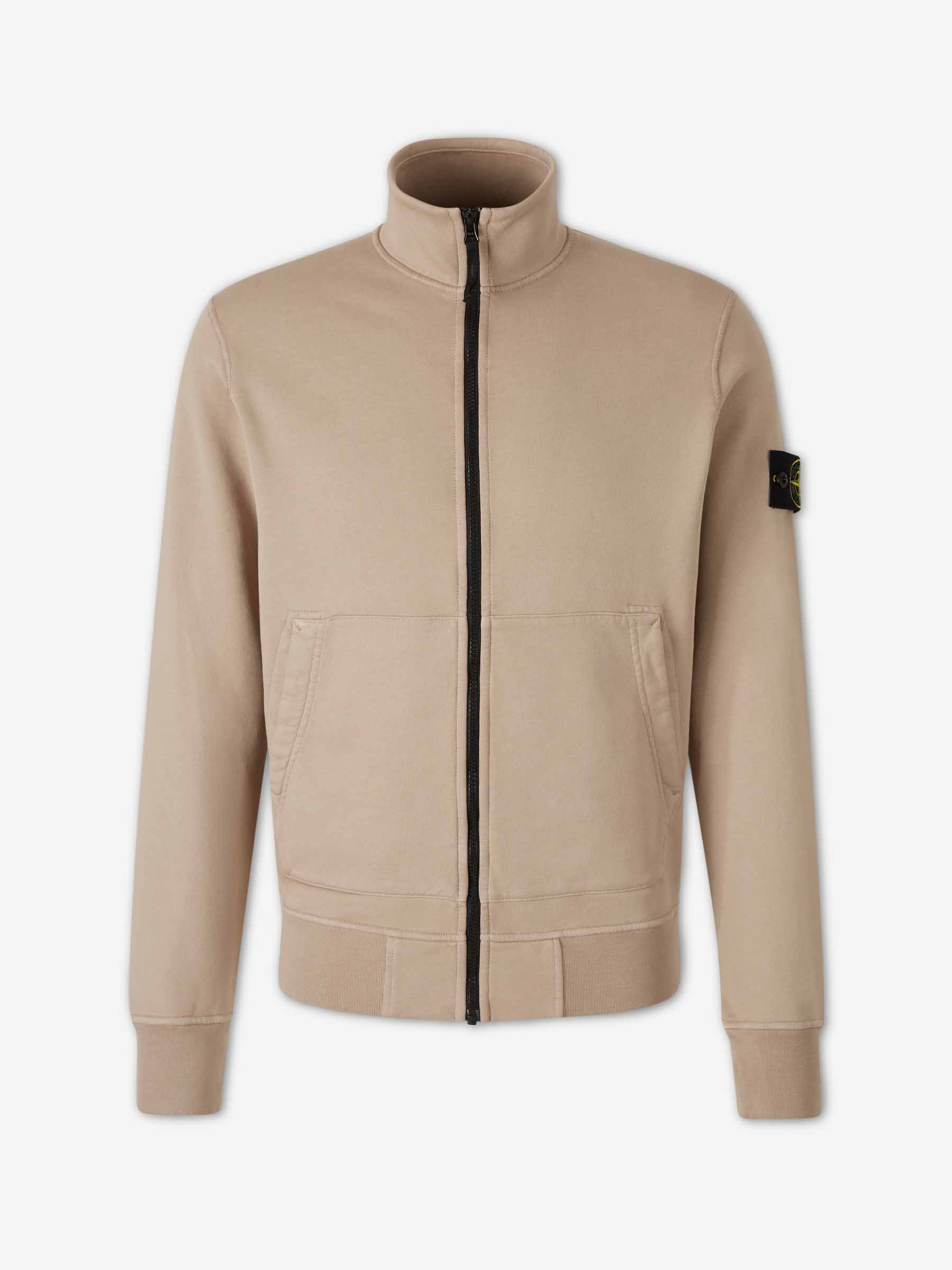 Stone Island Hombre Barcelona Sudadera Cremallera Algodón color Beige sku 543-001077 01 - Foto 1