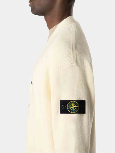 Stone Island Hombre Barcelona Cárdigan Punto Algodón color Marfil sku 543-001078 01 - Foto 4