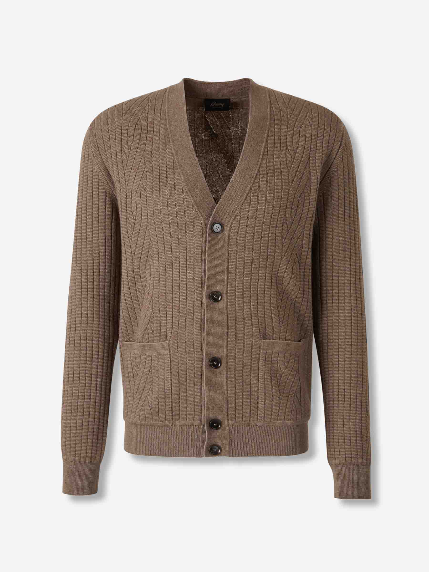 Brioni Hombre Barcelona Cárdigan Punto Lana color Marrón sku 543-001090 01 - Foto 1
