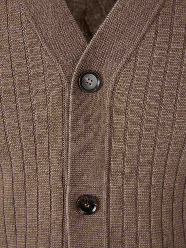 Brioni Hombre Barcelona Cárdigan Punto Lana color Marrón sku 543-001090 01 - Foto 3