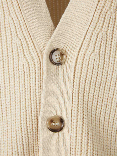 Ami Paris Hombre Barcelona Cárdigan Punto Lana color Beige sku 543-001094 01 - Foto 3