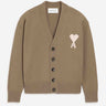 Ami Paris Hombre Barcelona Cárdigan Punto Lana color Taupe sku 543-001095 01 - Foto 1
