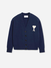Ami Paris Hombre Barcelona Cárdigan Punto Lana color Azul Marino sku 543-001095 02 - Foto 1