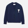 Ami Paris Hombre Barcelona Cárdigan Punto Lana color Azul Marino sku 543-001095 02 - Foto 1