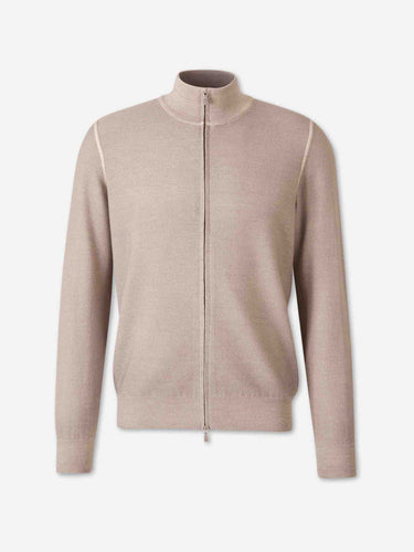 Santa Eulalia Hombre Barcelona Cárdigan Cuello Alto color Beige sku 543-001098 01 - Foto 1
